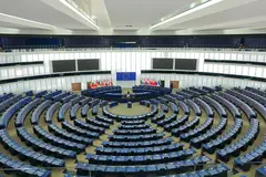 Пленарната зала на Европейския парламент в Страсбург